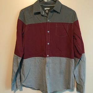 Boys extra large button down tri-colored shirt